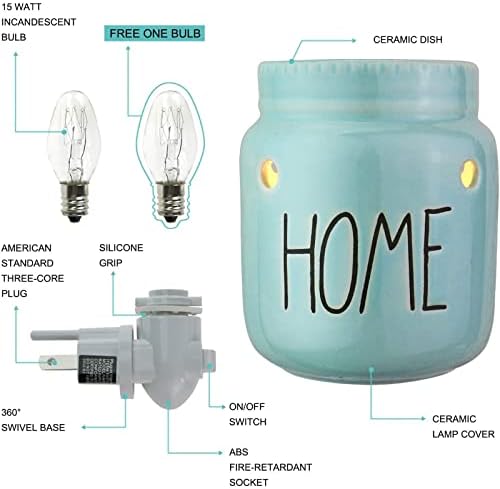 STAR MOON Ceramic Wax Melt Warmer with Macaron Blue
