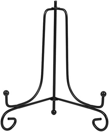 Tbest Large Plate Display Stand 6 Inches Black Iron Easel