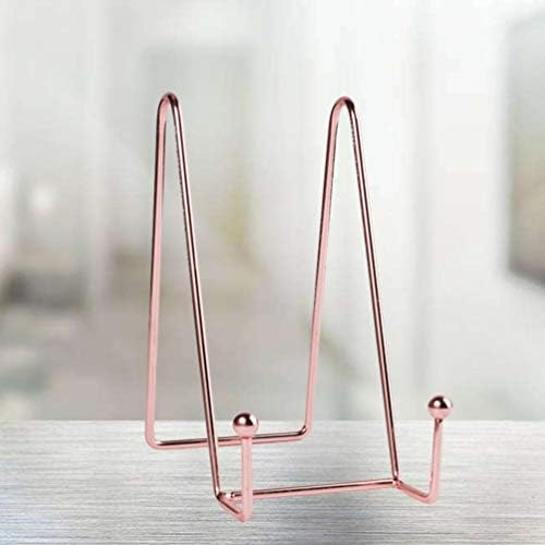 STOBOK Rose Gold Iron Photo Display Stand 1