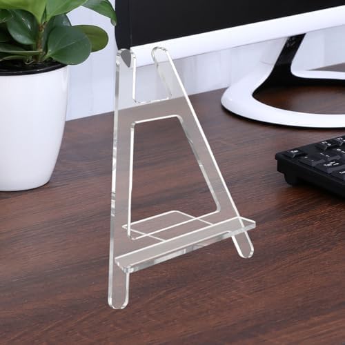 LOGOFUN 2Pcs Acrylic Display Stand for Plates Phones