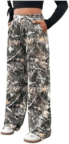 SOLY HUX Camo Print Wide Leg Pants for Girls