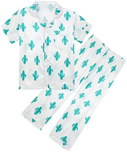 Summer Silk Pajamas Set for Kids 2Pcs