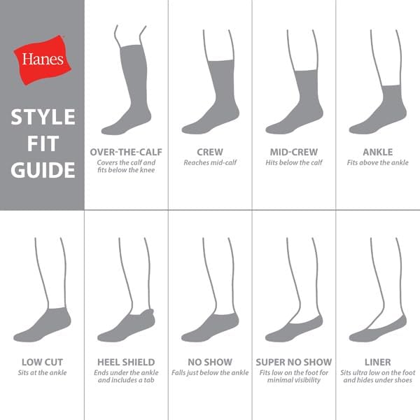 Hanes Girls 10-Pair Plain White Knit Crew Socks