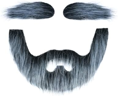Self-Adhesive Fake Mustache and Eyebrows Set for Adults Costume