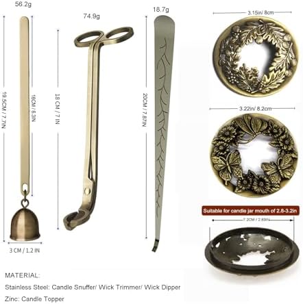 DORAFO 5 in 1 Candle Accessory Set with Gift Box - Bronze