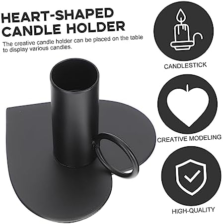 Heart Shaped Iron Candle Holder Portable Rack