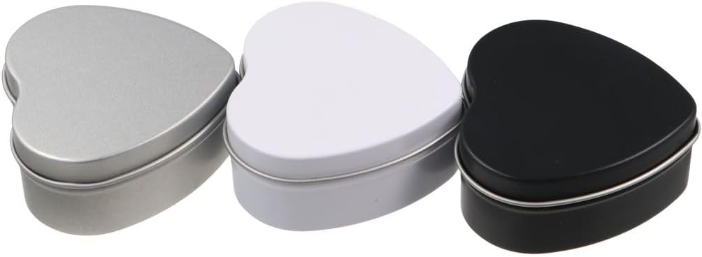 Heart Shaped Metal Tin Boxes with Sealed Lids
