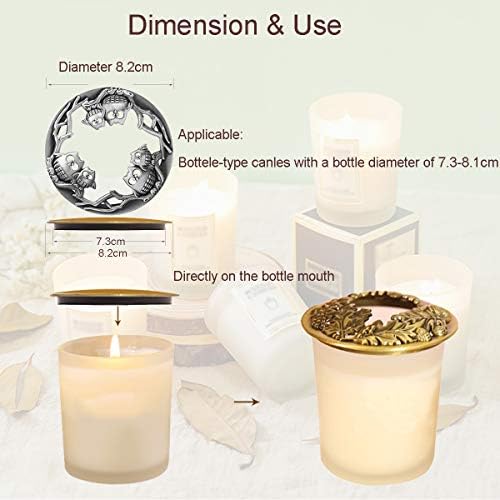 UCINNOVATE Jar Candle Topper with Silver Owl Design