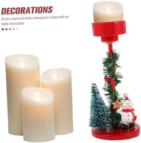 GRIRIW Christmas Snowman Candle Holder