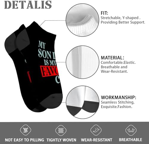 Cute Mens Athletic Socks with Colorful Design