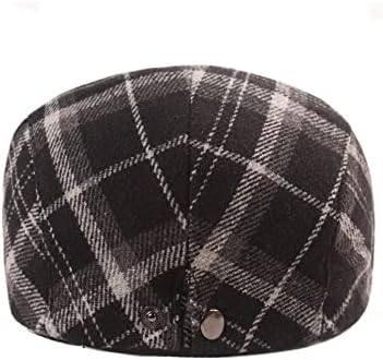 GONGKANGYUAN Plaid Newsboy Hat Adjustable Vintage