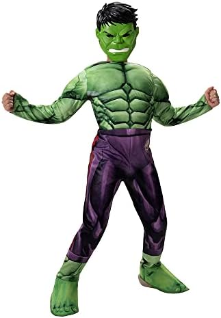 Marvel Hulk Youth Halloween Costume - Padded Jumpsuit with Mask