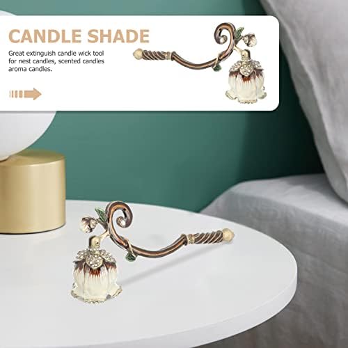 Candle Snuffer with Painted Flower Design