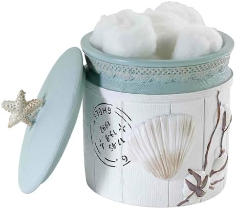 Avanti Linens Covered Jar with Shell Design