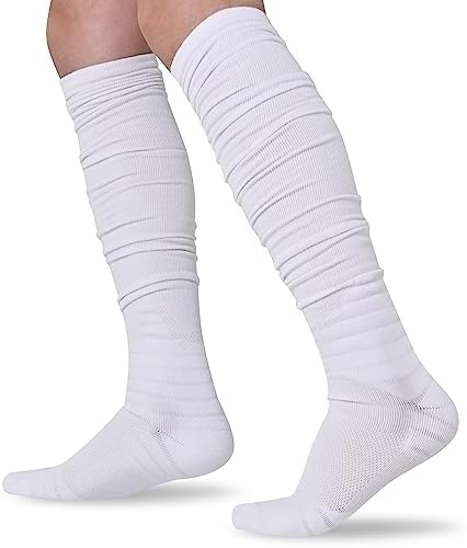 IRAMY Scrunch Football Socks Padded Knee High