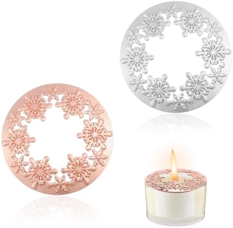 GLOBLELAND 2Pcs 3Inch Snowflake Candle Covers 1