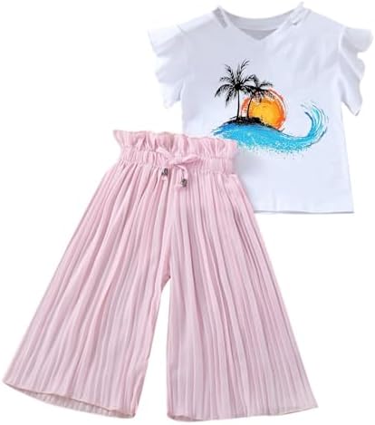 Toddler Girls Summer Sunflower Chiffon Ruched Outfits