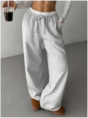 SOLY HUX Girls Drawstring Waist Sweatpants Loose Wide Leg