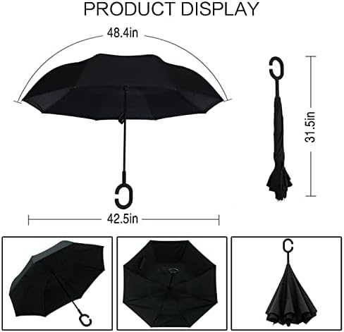 MRTLLOA 49 Inch Double Layer Inverted Umbrella