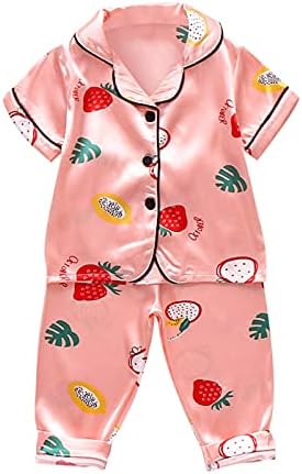 Toddler Strawberry Print 2PCS Sleepwear Set