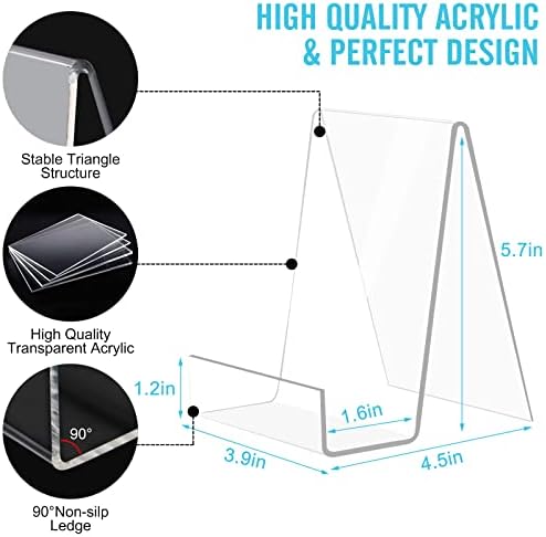 6 Pack Clear Acrylic Book Stand - Multipurpose Display Easel 1