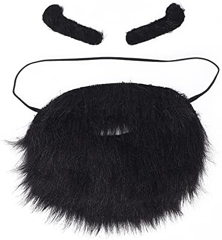 Balit Plush Beard Eyebrows Costume Accessory Blue Card