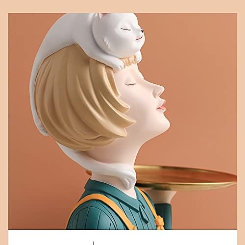 Nordic Bubble Girl Resin Decorative Tray