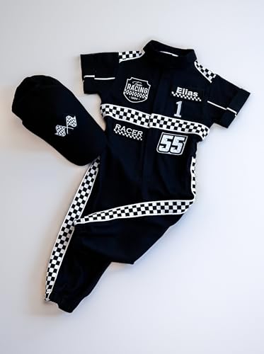 Handmade Race Car Driver Costume for Toddlers - 12-18 Months