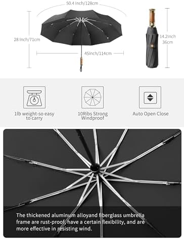Rain Cats Large 46 Inch Folding Umbrella 1