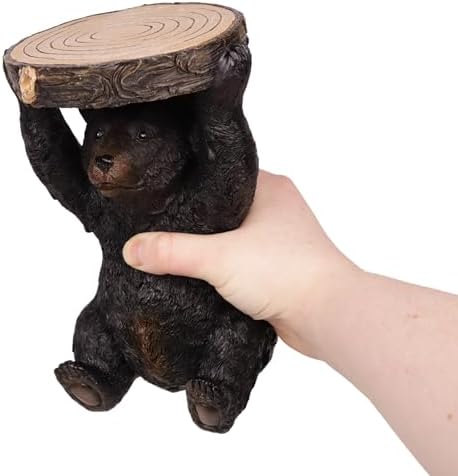Needzo Black Bear Candlestick Holder Rustic Cabin Decor 1