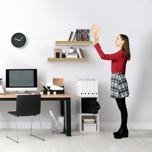 Sorbus Maple Floating Shelves 3 Pack Wall Mount