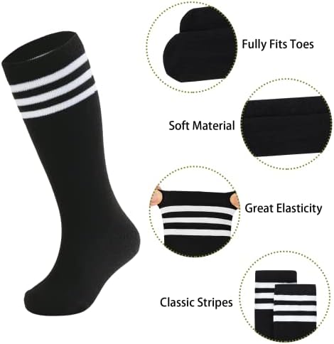 Zando Kids Soccer Baseball Football Softball Socks for 3-12 Years