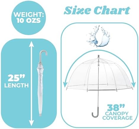 Totes Kids Clear Bubble Umbrella with Dome Canopy 38 Pink 1