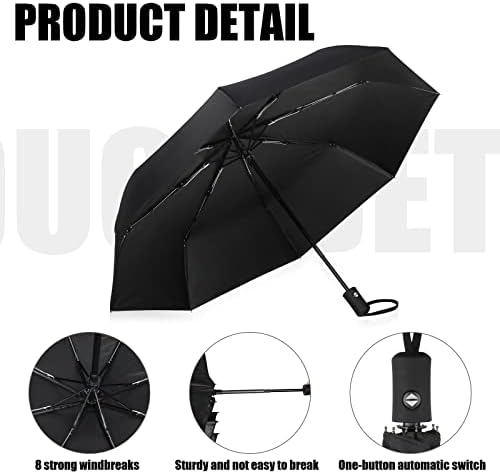 Jexine 6 Pcs Foldable Windproof Umbrellas