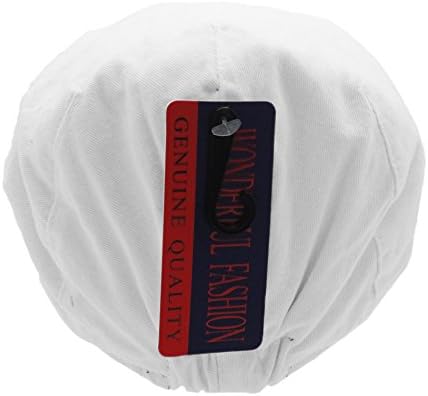 Mens Cotton Front Button Flat Cap Ivy Gatsby Newsboy Hat