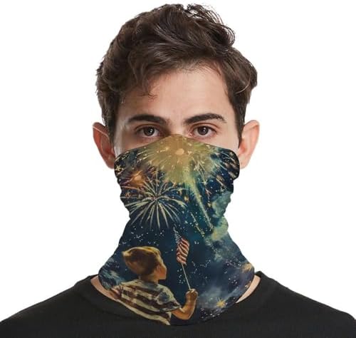 DuduYH Cooling Neck Gaiter with American Flag Pattern for Men Women