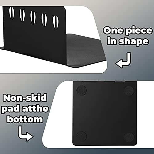 Zonon Black Spoon Pattern Metal Bookends for Kitchen 1