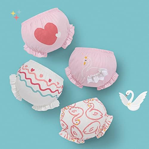 Cute Baby Girl Panty Covers 4 Pack Soft Toddler Briefs