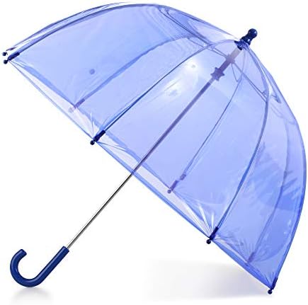 Totes Kids Clear Bubble Umbrella with Dome Canopy Blue 38 Canopy