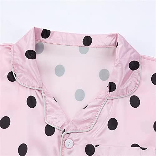 Toddler Silk Satin Pajama Set for Boys Girls Summer Sleepwear