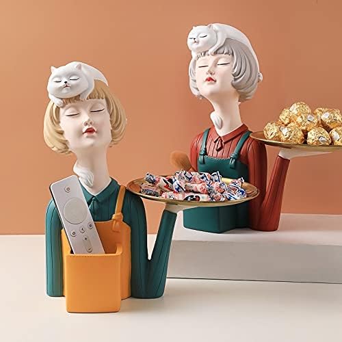 Nordic Bubble Girl Resin Decorative Tray