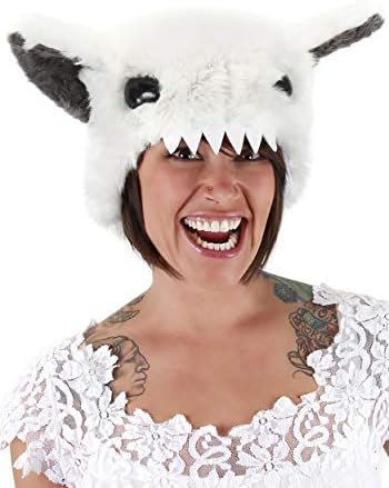 Yeti Abominable Snowman White Fur Costume Hat 1