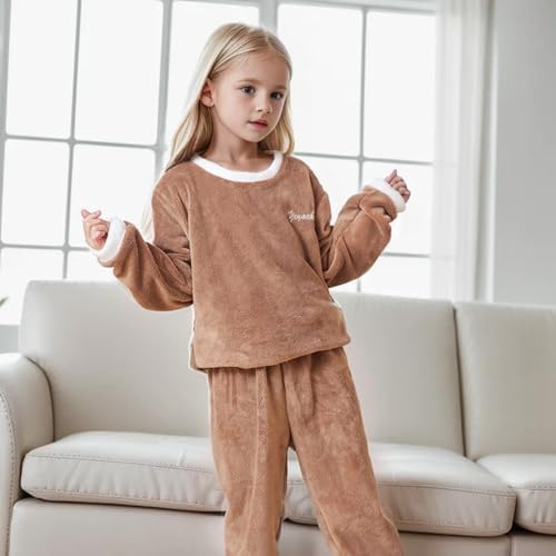 Winter Flannel Sweatshirt Set for Toddler Boy and Girl