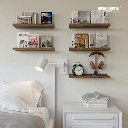 RICHER HOUSE 5 Piece Floating Shelves Brown