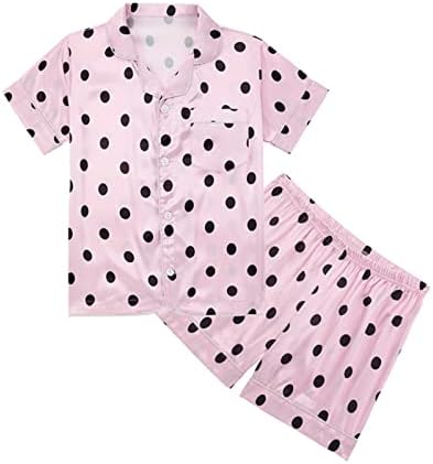 Toddler Silk Satin Pajama Set for Boys Girls Summer Sleepwear