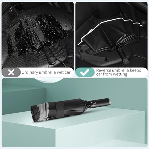 Yoobure Inverted Travel Umbrella Windproof UV Protection