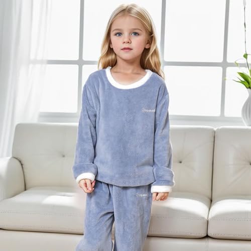 Winter Flannel Sweatshirt Set for Girls and Boys