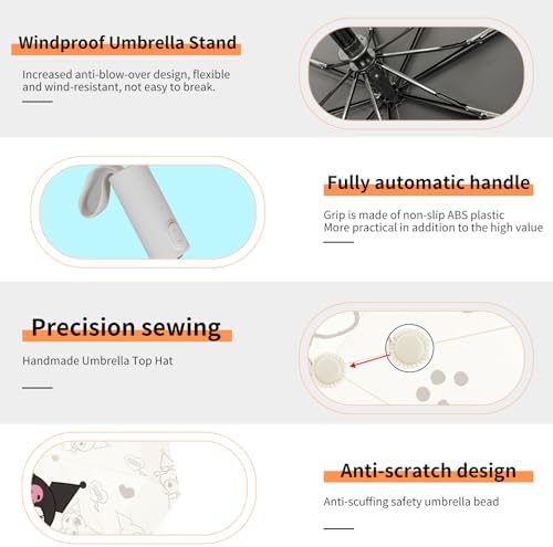 PARTY BUZZ Automatic Windproof Travel Umbrella for Women