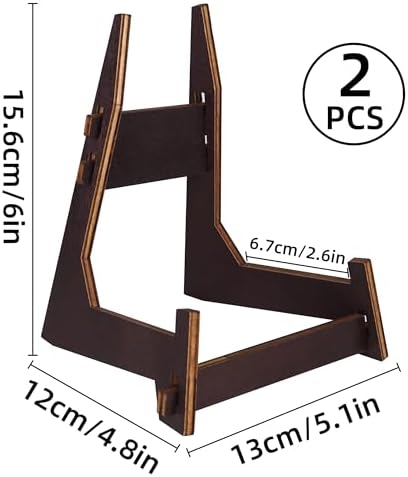 ZOZODIA 2 Pack 6 Inch Wooden Display Stand