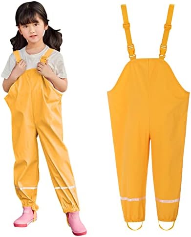 Eoailr Toddler Rain Bib Waterproof Overalls
